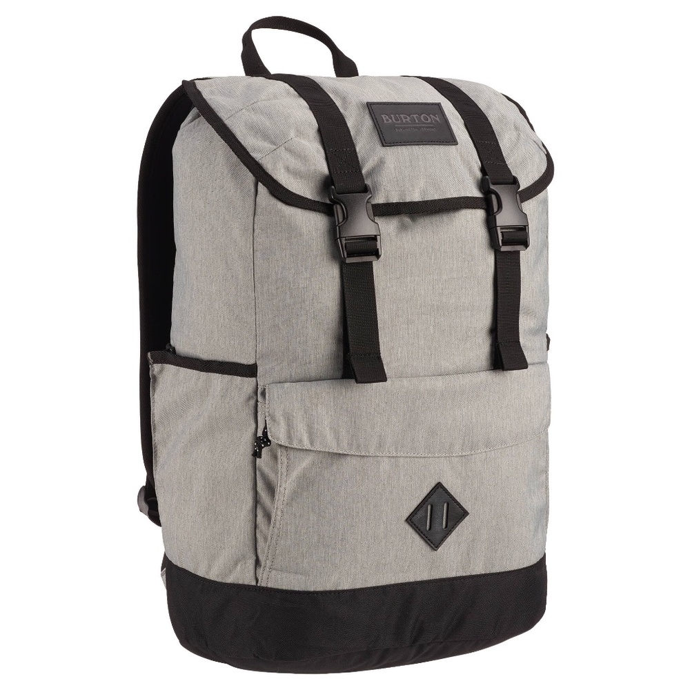 BURTON 23L Light Gray/Black Outing Backpack Laptop Rucksack 18" x 12" x 7"